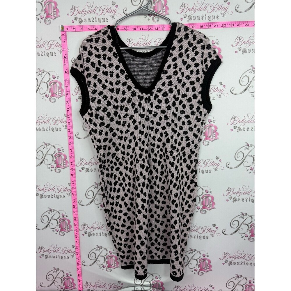 Mariposa dress Pink and Black Leopard-Print Midi Knit Dress sparkly